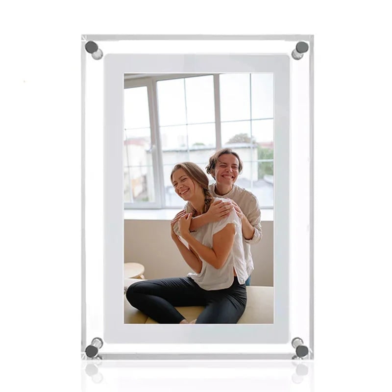 Smart Digital Photo Frame with Clear Acrylic Housing and Battery Backup Electronic - Image 2