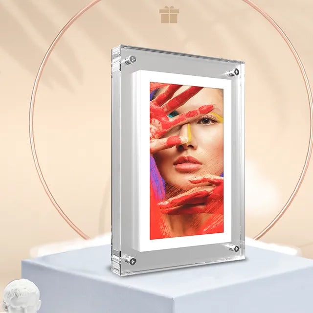 Smart Digital Photo Frame with Clear Acrylic Housing and Battery Backup Electronic - Image 8