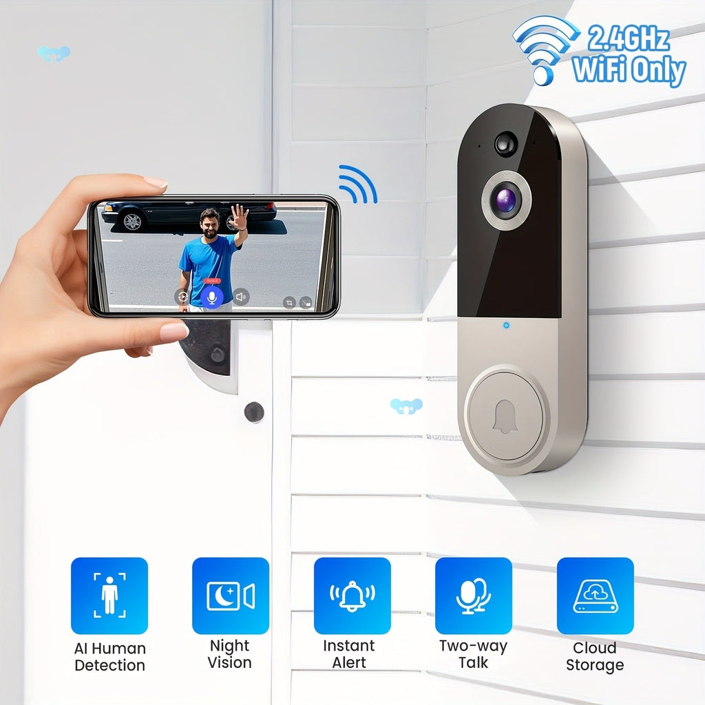 Smart Video Doorbell Camera with 1080p Resolution and WIFI Connectivity - Image 2