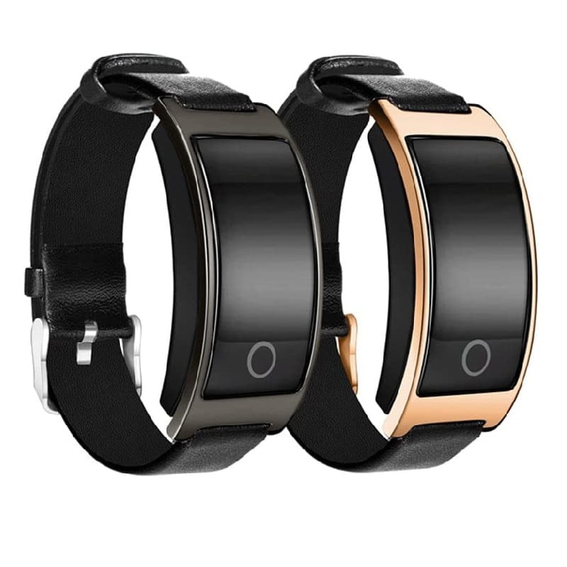 Smart Watch Fitness Tracker Heart Rate Monitor Leather Band Waterproof Touch Screen - Image 1
