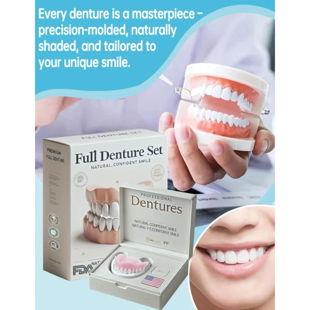 Snap on Veneers Upper and Lower Teeth with Moldable Cosmetic Fake for Customizable Fit - Image 2