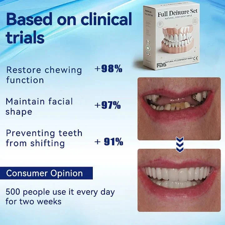 Snap on Veneers Upper and Lower Teeth with Moldable Cosmetic Fake for Customizable Fit - Image 4