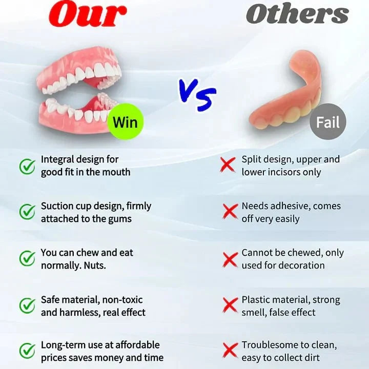 Snap on Veneers Upper and Lower Teeth with Moldable Cosmetic Fake for Customizable Fit - Image 9