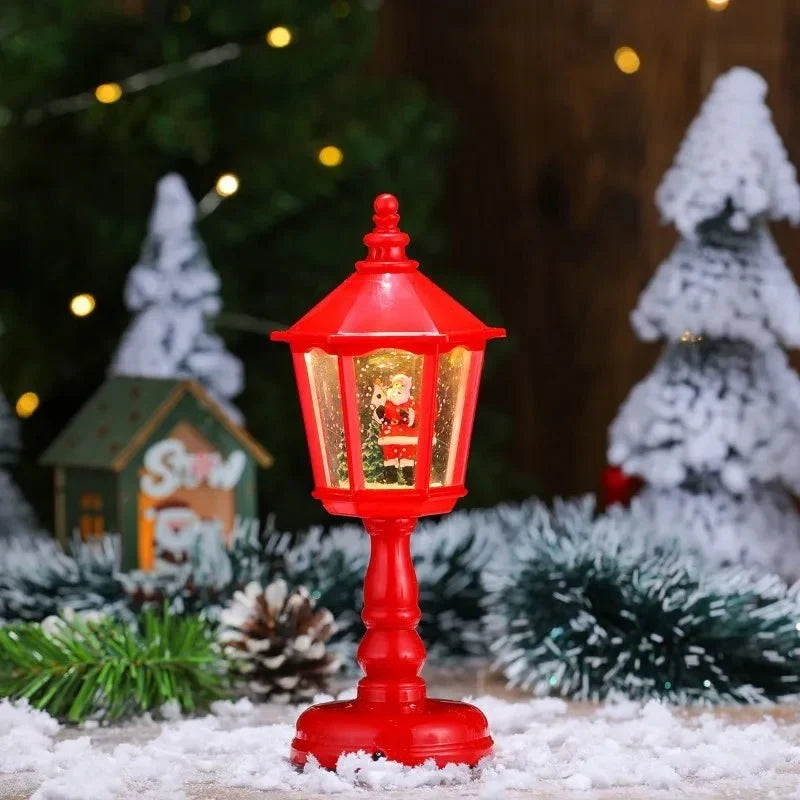 Snow Globe Lantern with Battery Operated LED Light and Musical Christmas Decoration - Image 6