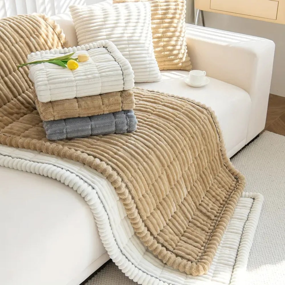 Sofa Couch and Seat Cushion Cover with Plush Quilted Padding and Non-Slip Backing - Image 12