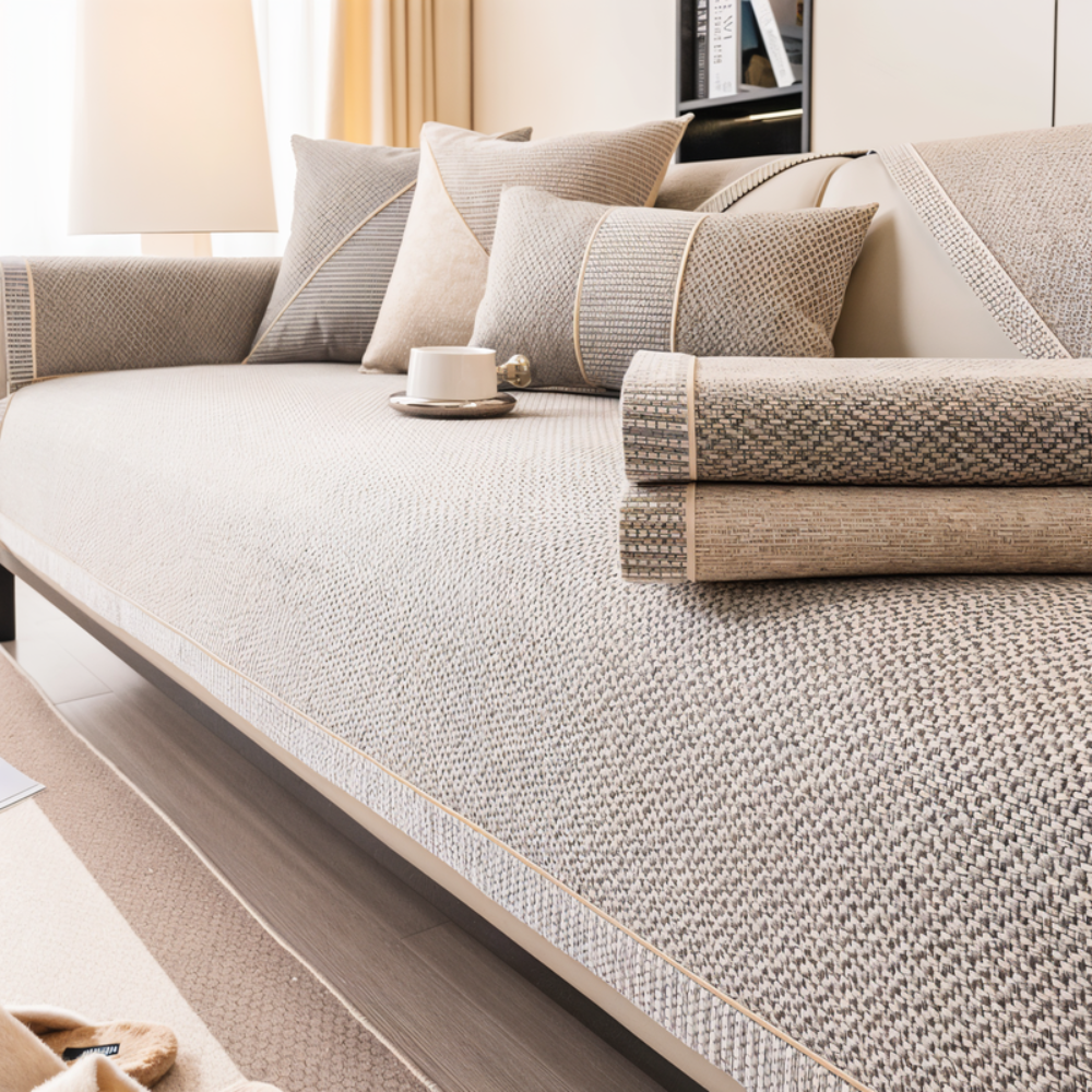 Sofa Couch Cover with Non-Slip Backing and Machine Washable Textured Seat Pad - Image 3
