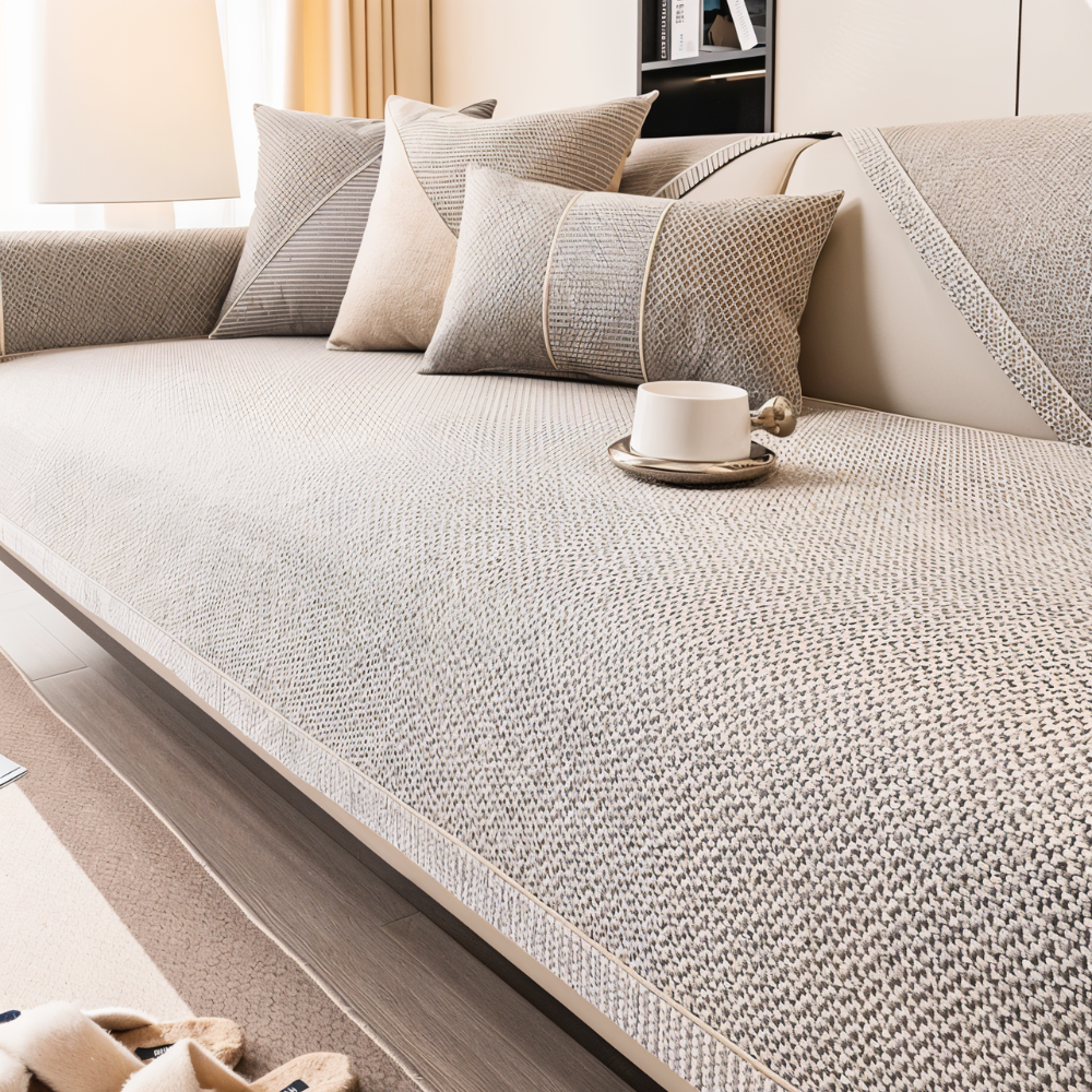 Sofa Couch Cover with Non-Slip Backing and Machine Washable Textured Seat Pad - Image 6