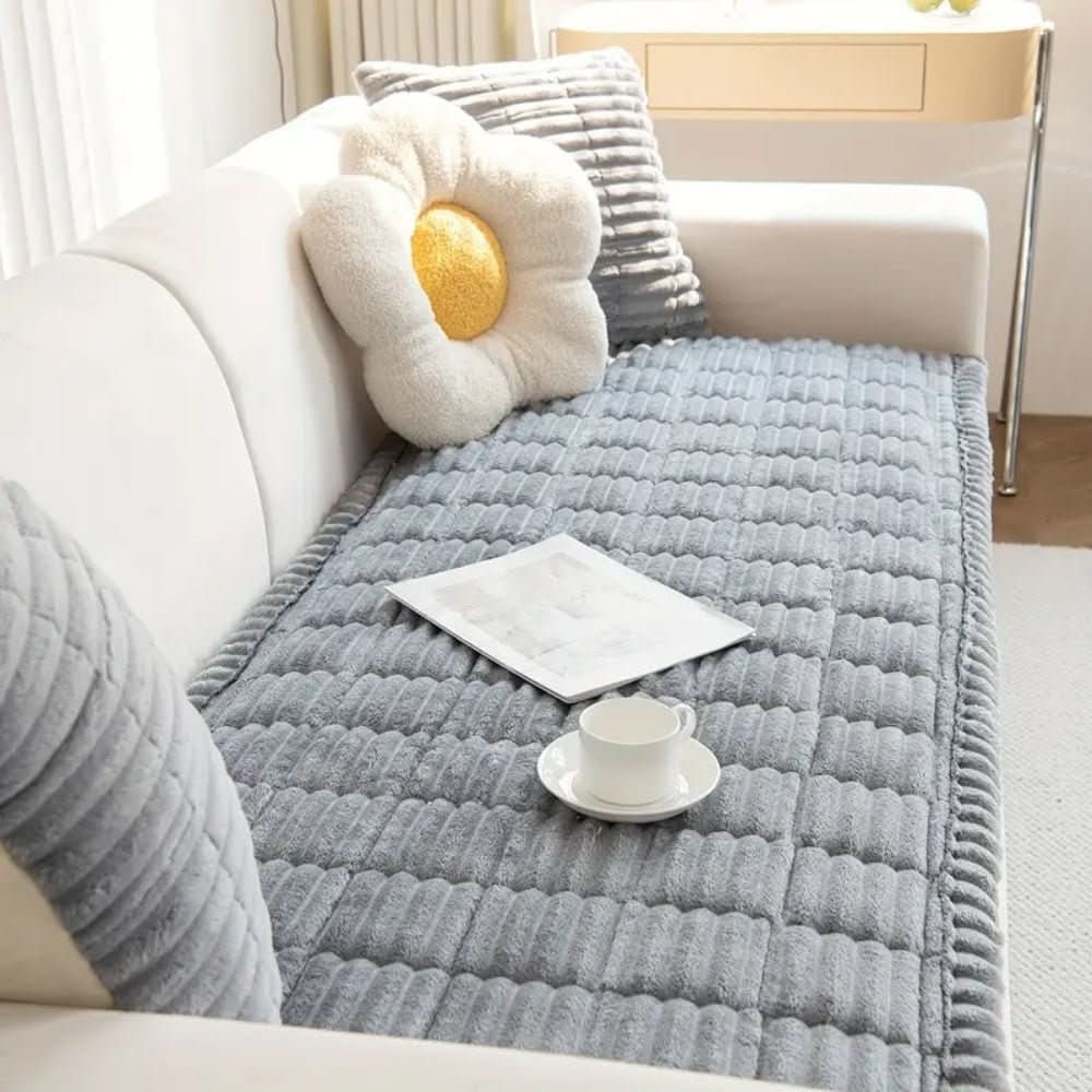 Sofa Couch Seat Cover with Quilted Plush Non-Slip Pad and Rubberized Grip Backing - Image 6