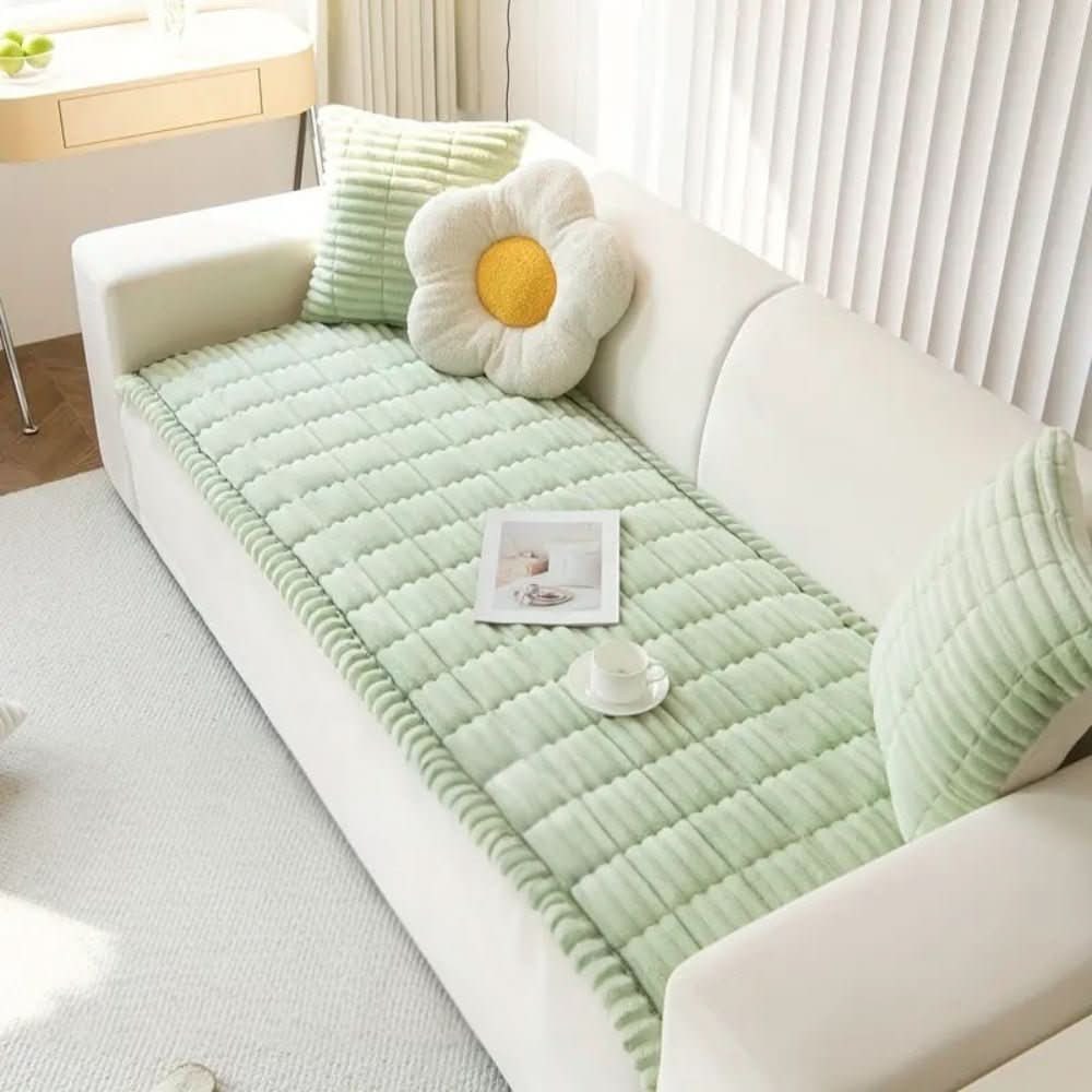 Sofa Couch Seat Cover with Quilted Plush Non-Slip Pad and Rubberized Grip Backing - Image 7