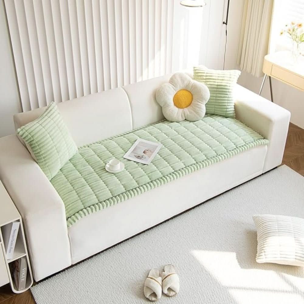 Sofa Couch Seat Cover with Quilted Plush Non-Slip Pad and Rubberized Grip Backing - Image 9