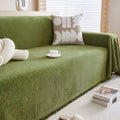 Sofa Throw Blanket Couch Woven Herringbone Fringed Tassel Textured Cover - Image 2