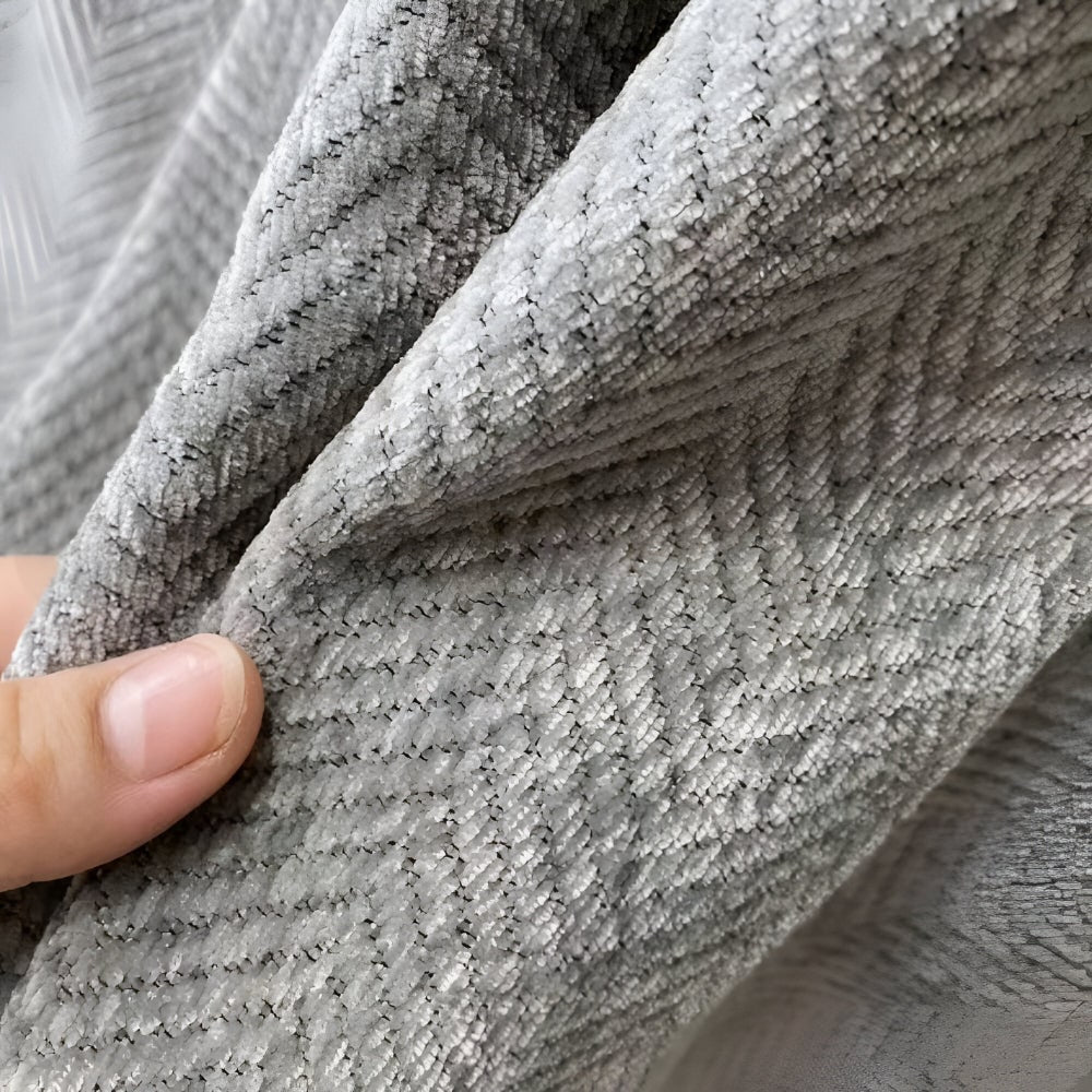 Sofa Throw Blanket Couch Woven Herringbone Fringed Tassel Textured Cover - Image 8