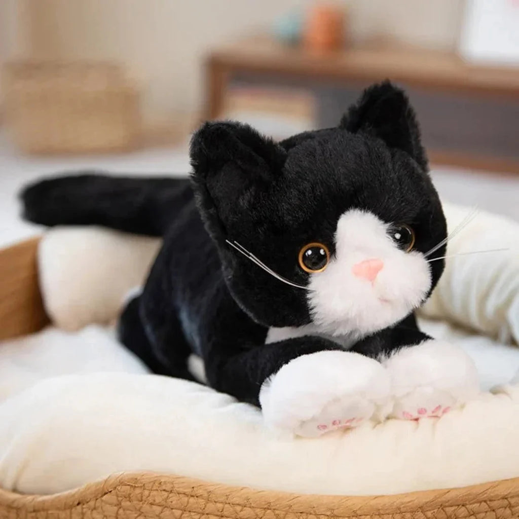 Soft Cat Plushie Toy with Embroidered Paws and Safety Eyes 53 Cm - Image 1