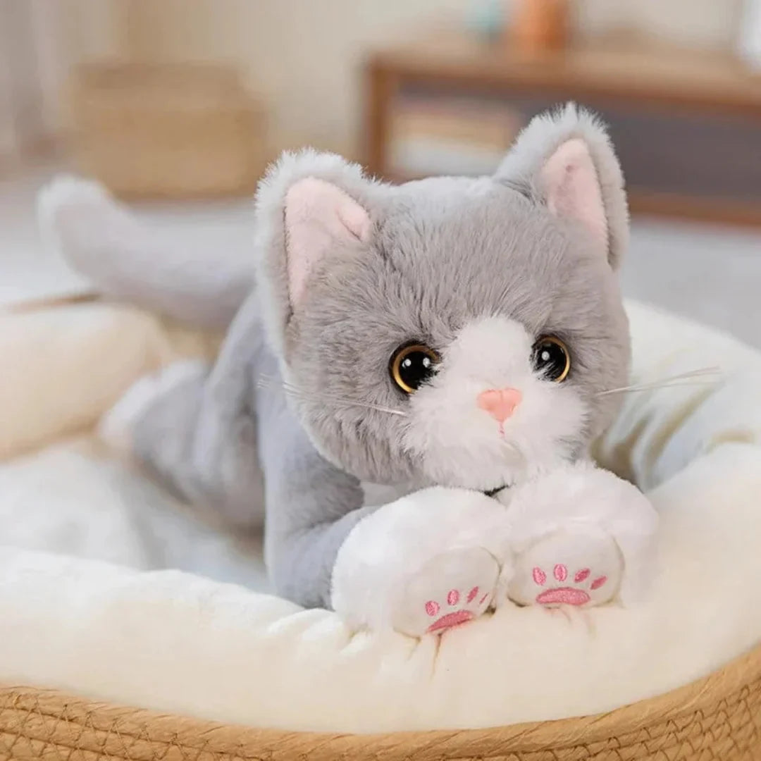 Soft Cat Plushie Toy with Embroidered Paws and Safety Eyes 53 Cm - Image 2