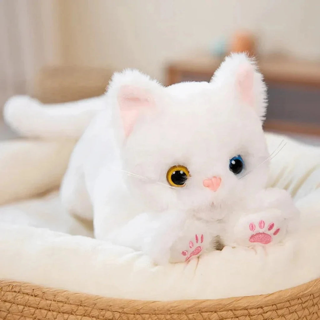 Soft Cat Plushie Toy with Embroidered Paws and Safety Eyes 53 Cm - Image 3