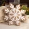 Soft Plush Snowflake Throw Pillow with Tufted Pattern and Sherpa Fabric - Image 12