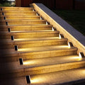 Solar Deck Lights Step Outdoor Patio Waterproof LED Warm White Stair - Image 1