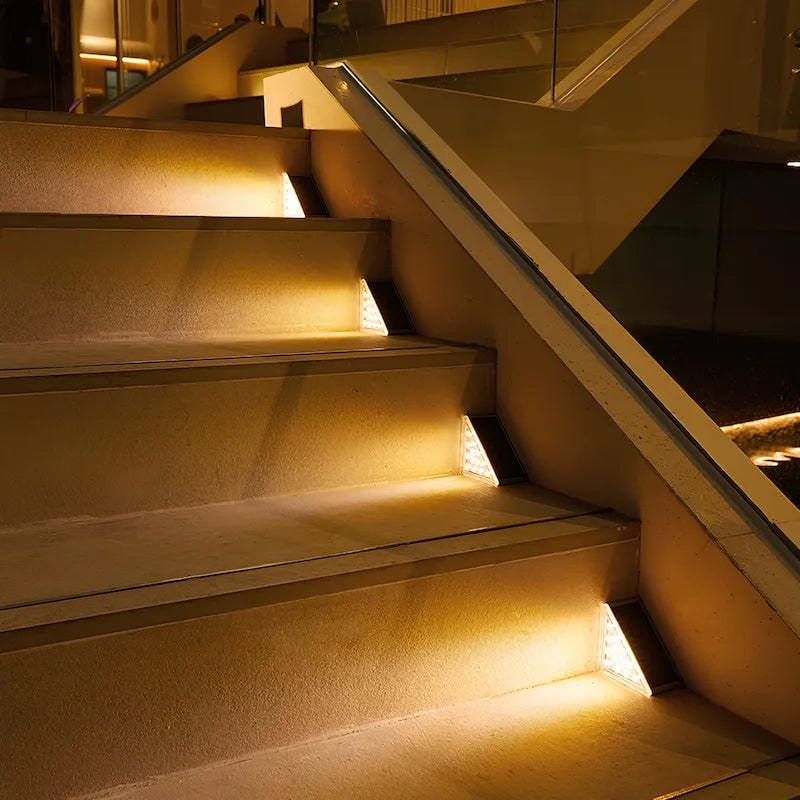 Solar Deck Lights Step Outdoor Patio Waterproof LED Warm White Stair - Image 11