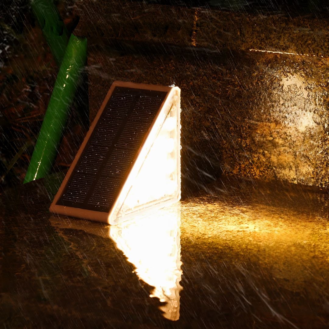 Solar Deck Lights Step Outdoor Patio Waterproof LED Warm White Stair - Image 13
