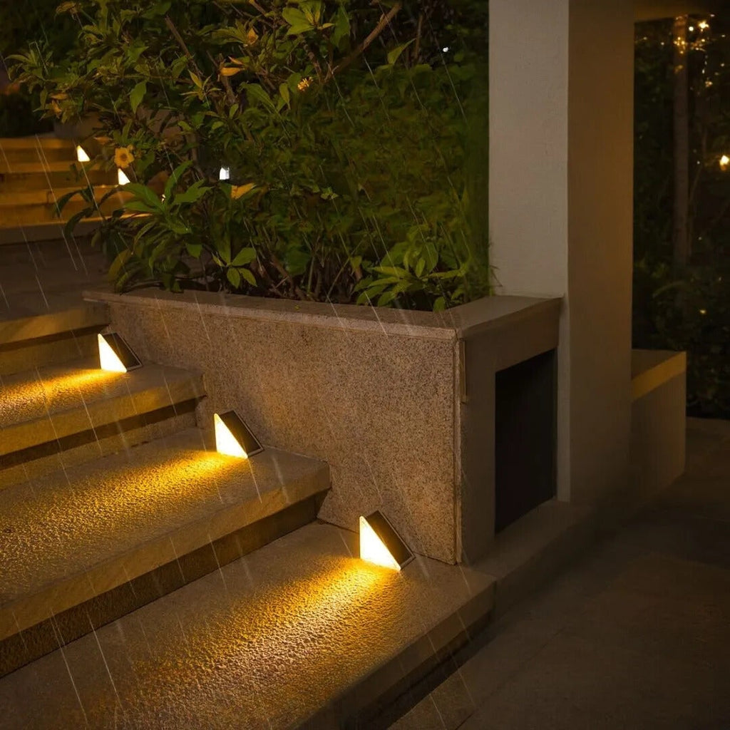 Solar Deck Lights Step Outdoor Patio Waterproof LED Warm White Stair - Image 4