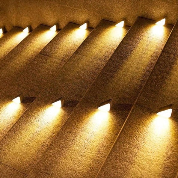 Solar Deck Lights Step Outdoor Patio Waterproof LED Warm White Stair - Image 8