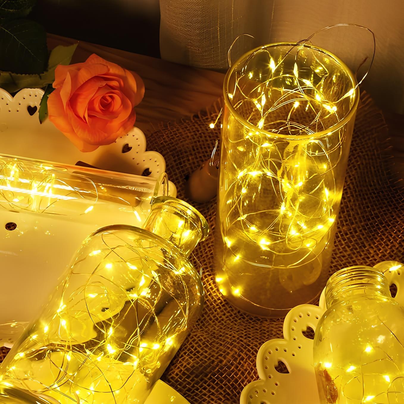 Solar Fairy Lights Outdoor String with LED Copper Wire and Garden Lighting Powered Yard - Image 9