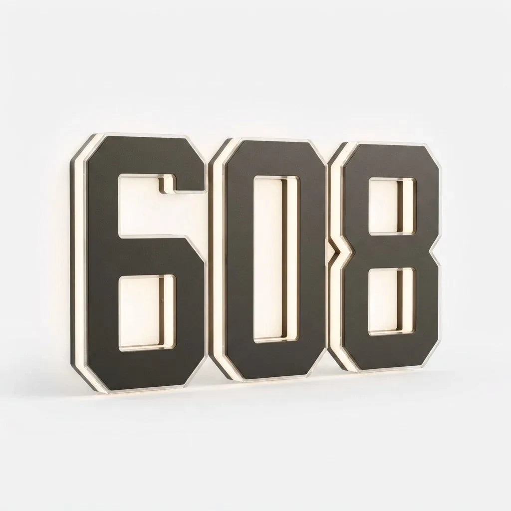Solar House Numbers with LED Backlit Automatic Dusk Lighting and Weatherproof Panel - Image 19