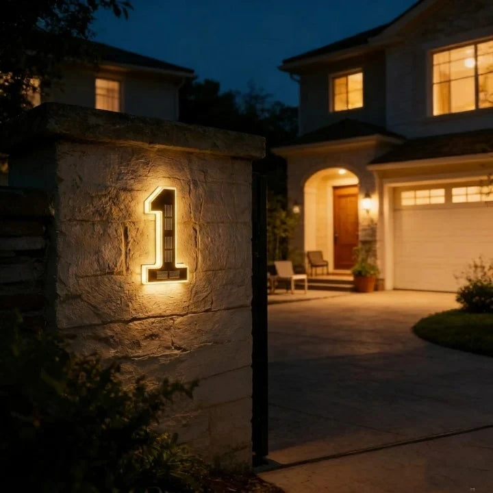 Solar House Numbers with LED Backlit Automatic Dusk Lighting and Weatherproof Panel - Image 6