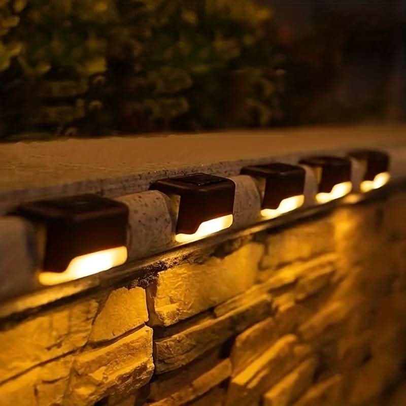 Solar Pathway Lights Fence Deck Step Waterproof LED Outdoor Wireless Wall Garden - Image 1