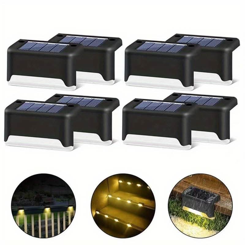 Solar Pathway Lights Fence Deck Step Waterproof LED Outdoor Wireless Wall Garden - Image 2