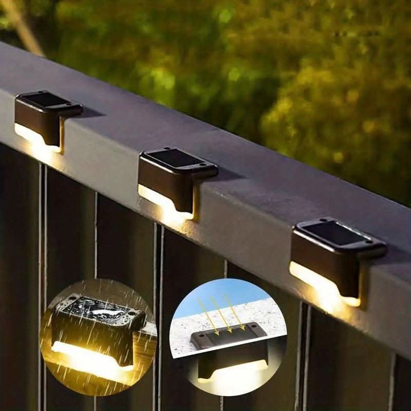Solar Pathway Lights Fence Deck Step Waterproof LED Outdoor Wireless Wall Garden - Image 3