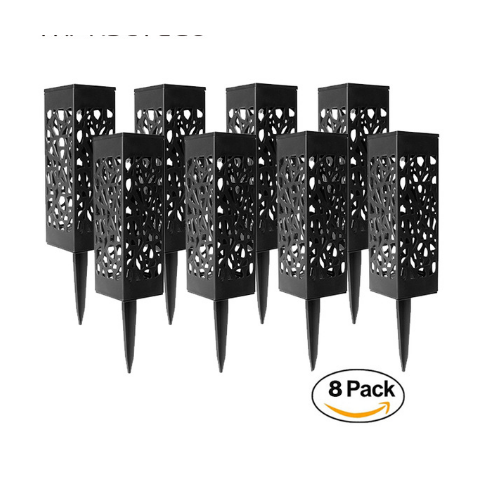 Solar Pathway Lights for Garden and Lawn with Hollow-Carved Design and Solar-Powered LED - Image 1