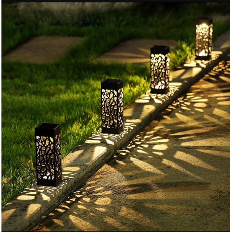 Solar Pathway Lights for Garden and Lawn with Hollow-Carved Design and Solar-Powered LED - Image 7