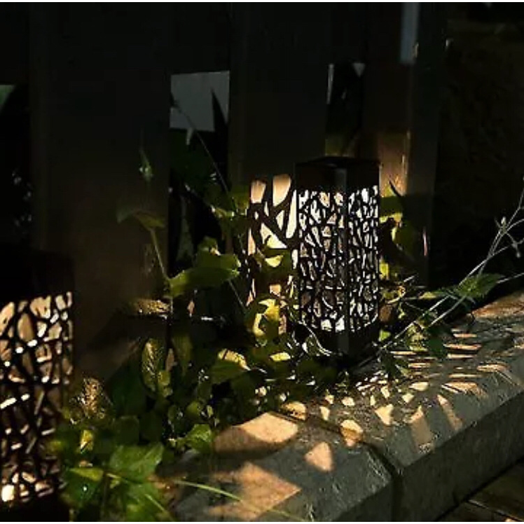 Solar Pathway Lights for Garden and Lawn with Hollow-Carved Design and Solar-Powered LED - Image 9