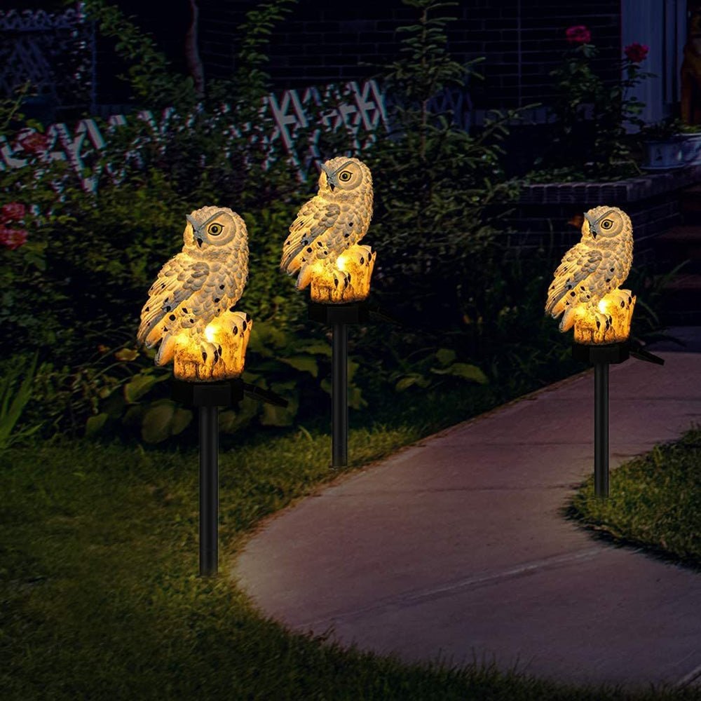 Solar Pathway Lights Garden Outdoor Waterproof LED Owl Stake Decorative - Image 5