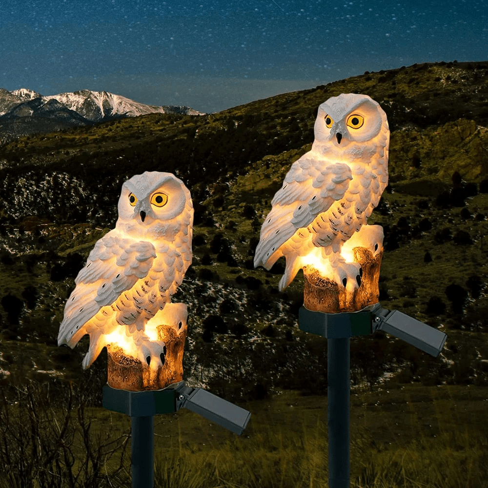 Solar Pathway Lights Garden Outdoor Waterproof LED Owl Stake Decorative - Image 6