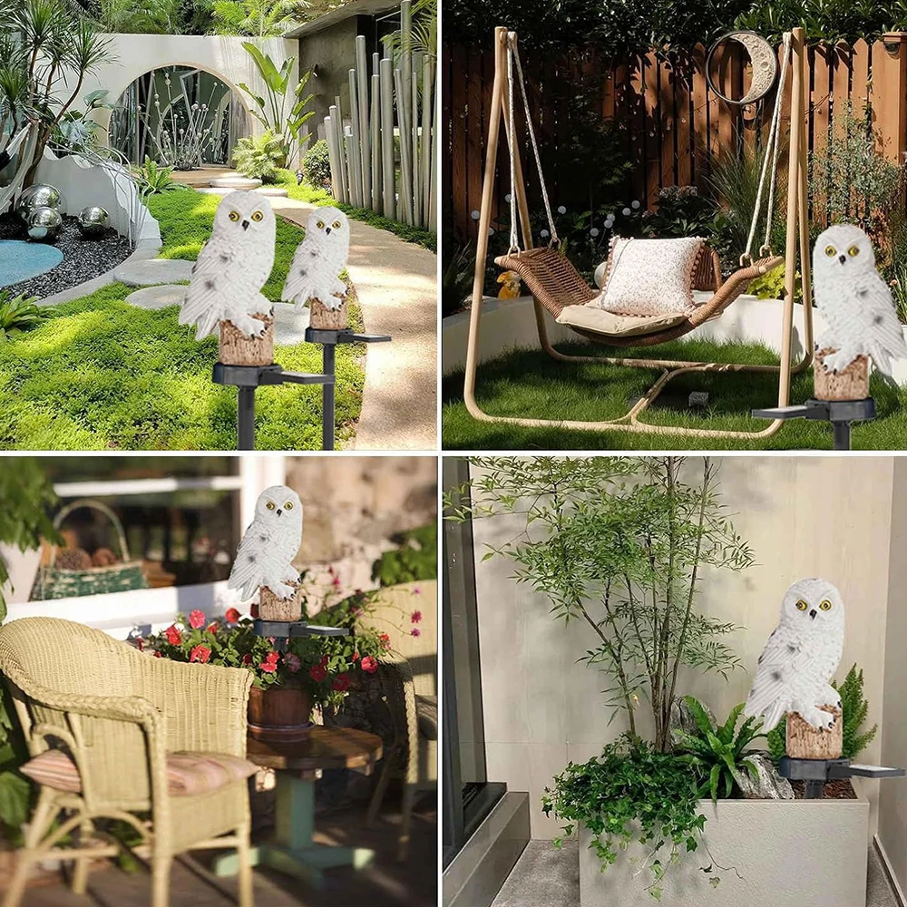 Solar Pathway Lights Garden Outdoor Waterproof LED Owl Stake Decorative - Image 7