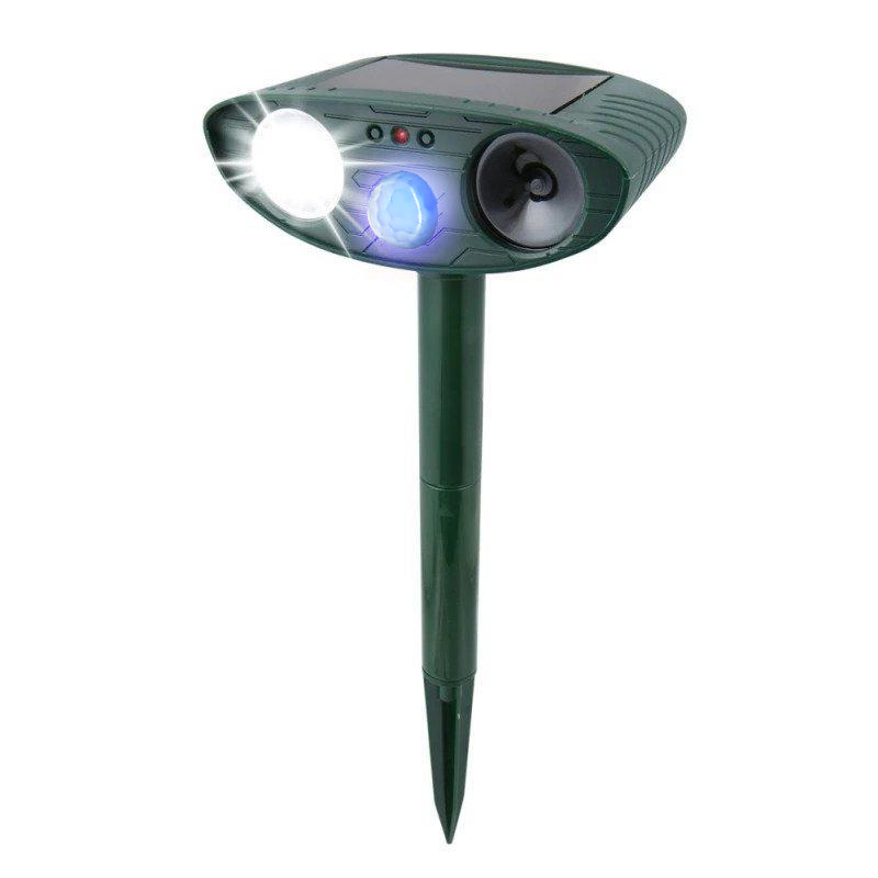 Solar Powered Ultrasonic Pest Repeller with Motion Sensor and LED Flashing Light for Garden - Image 14
