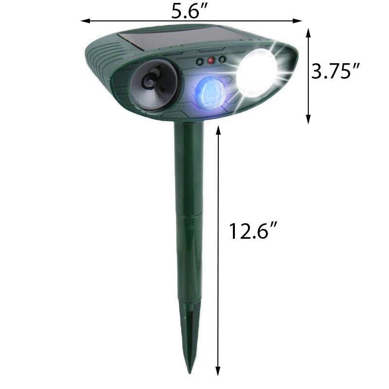 Solar Powered Ultrasonic Pest Repeller with Motion Sensor and LED Flashing Light for Garden - Image 18