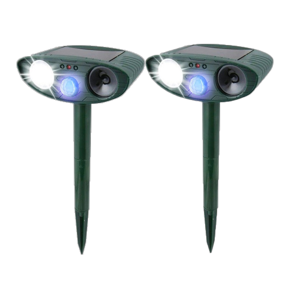 Solar Powered Ultrasonic Pest Repeller with Motion Sensor and LED Flashing Light for Garden - Image 19