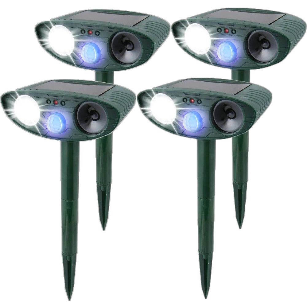 Solar Powered Ultrasonic Pest Repeller with Motion Sensor and LED Flashing Light for Garden - Image 20