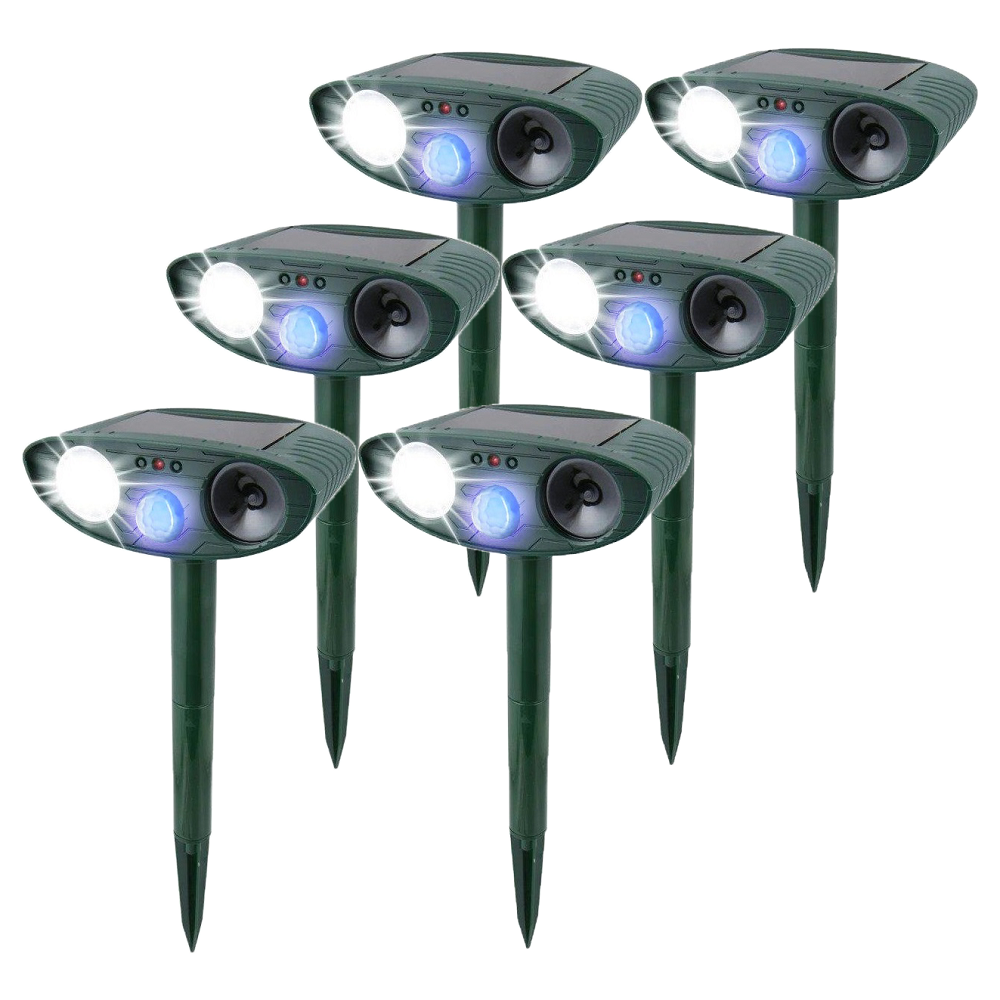 Solar Powered Ultrasonic Pest Repeller with Motion Sensor and LED Flashing Light for Garden - Image 21