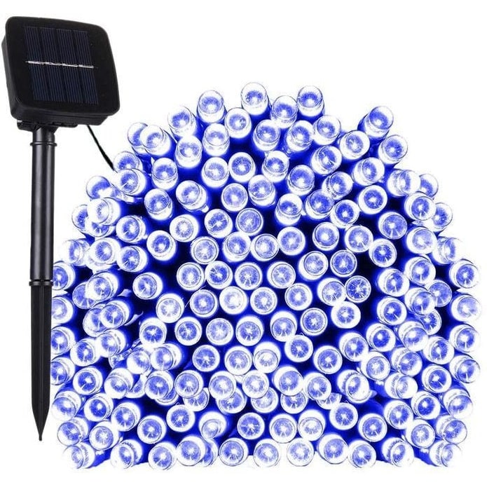 Solar String Lights Outdoor Fairy with 100 LED Bulbs and Powered Garden Stake Exterior - Image 2