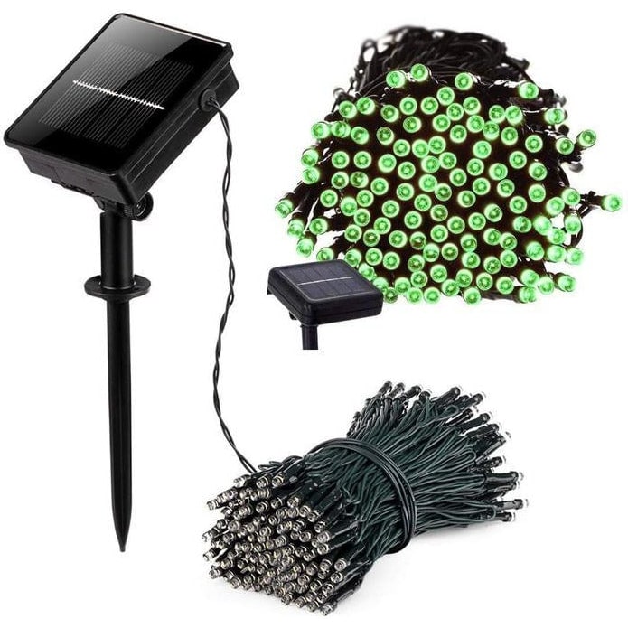 Solar String Lights Outdoor Fairy with 100 LED Bulbs and Powered Garden Stake Exterior - Image 3