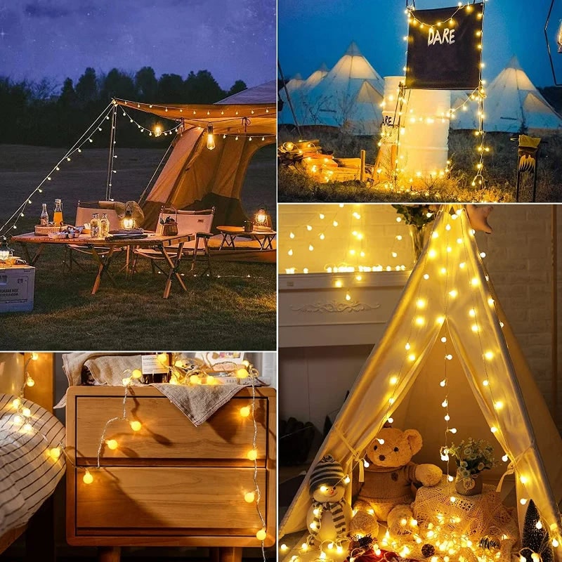 Solar String Lights with Frosted Globe Bulbs for Outdoor Yard and Fairy Lighting - Image 6