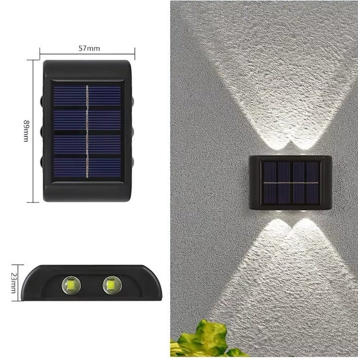 Solar Wall Lights Outdoor with Up and Down LED Lighting for Fence and Exterior Battery Powered Lamp - Image 3