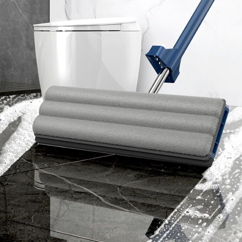 Spin Mop Bucket Microfiber Flat Self Wringing Stainless Steel Collapsible - Image 8