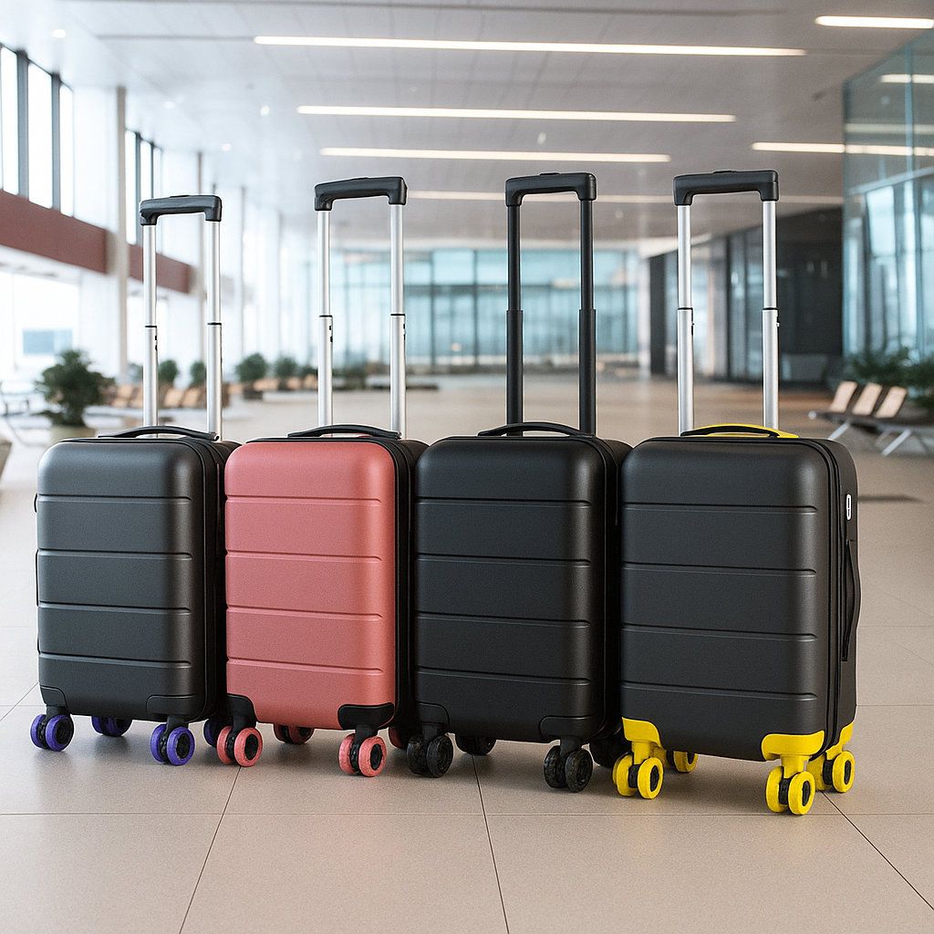 Spinner Wheel Covers Silicone Luggage Tire Tread Pattern Stretchable Travel Protectors - Image 1