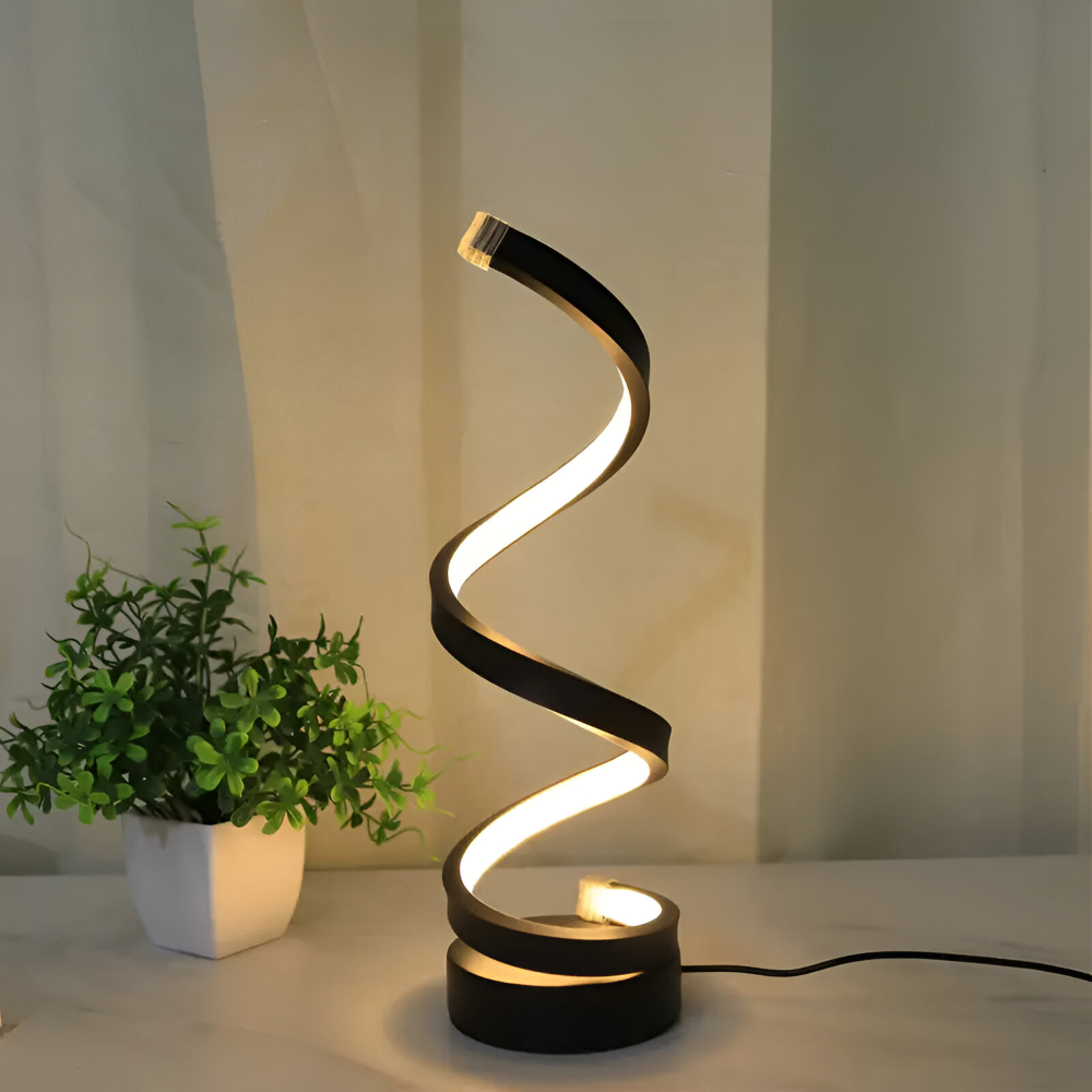 Spiral LED Table Lamp with Adjustable Color Temperature and Desk Light Function - Image 3