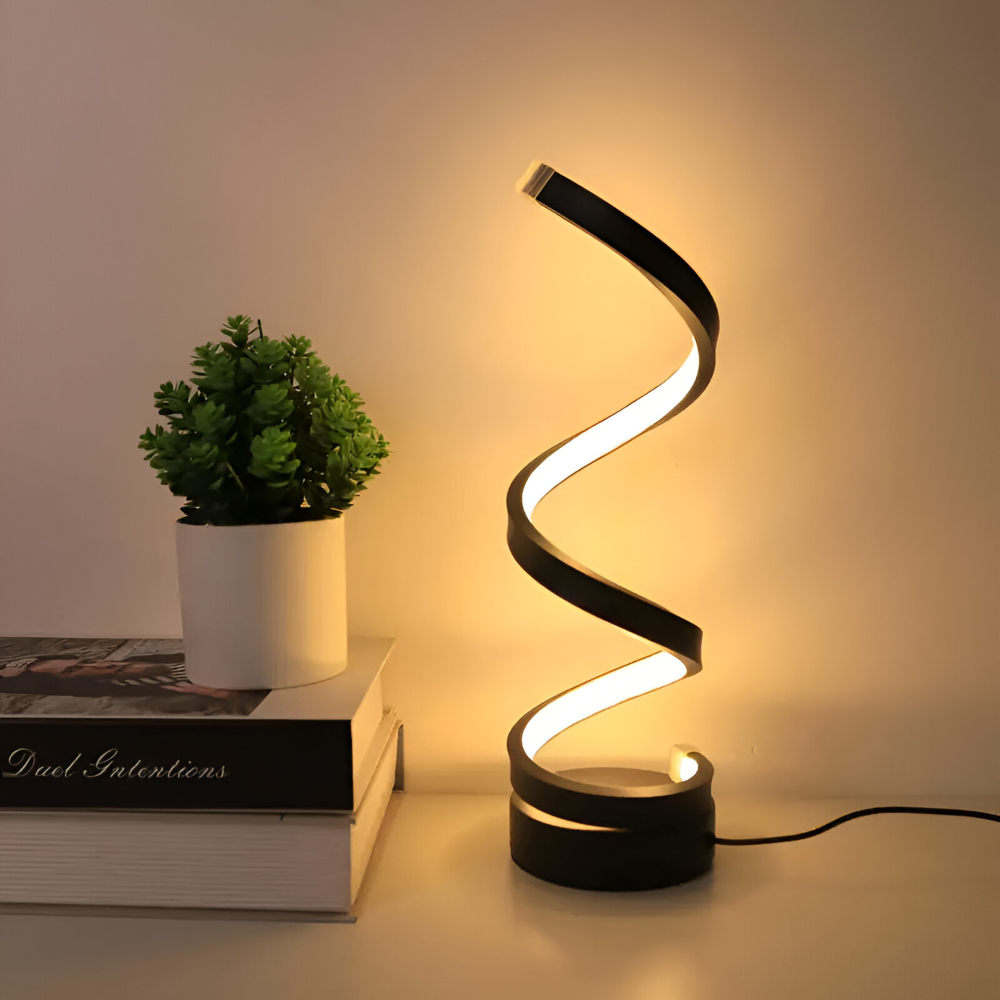 Spiral LED Table Lamp with Adjustable Color Temperature and Desk Light Function - Image 7